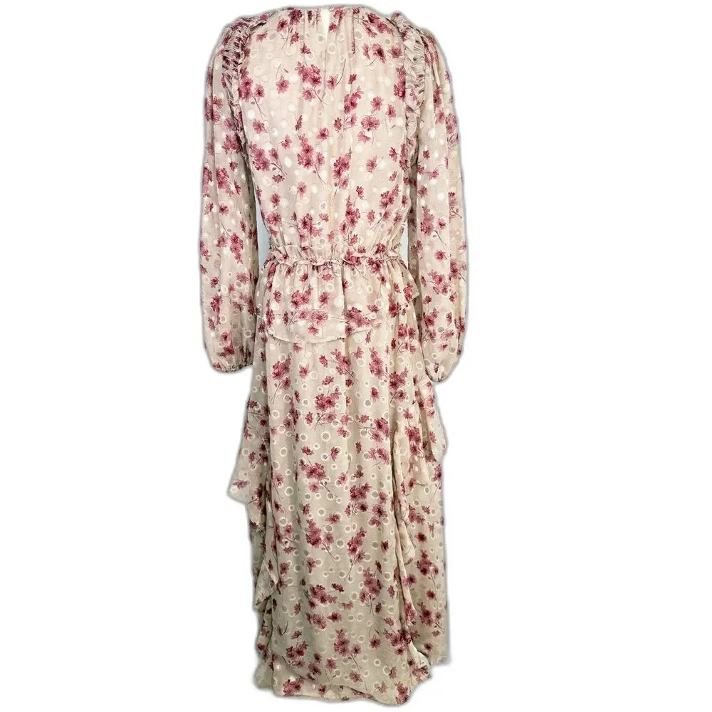 Current Air | Anthropologie | Long Sleeve Floral Fairycore Midi Dress | Sz XS S - Picture 2 of 13